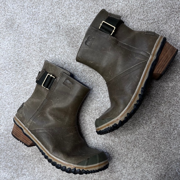 Sorel Slimboot Pull On Waterproof Boots Shoes 7.5 - Picture 1 of 7